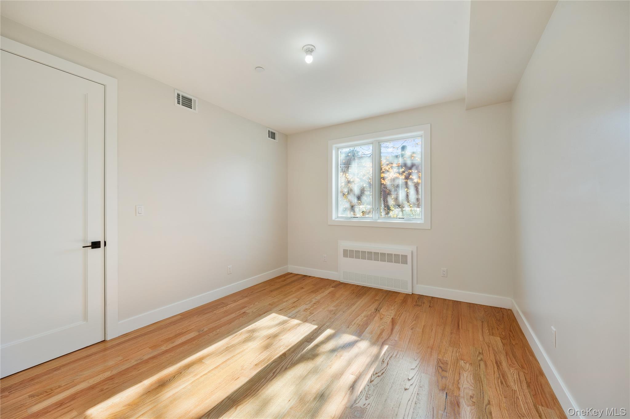 17 Lazer Court, Unit 102 Spring Valley, NY 10977 - Photo 30 of 31 Empty room with radiator heating unit and light wood-style floors
