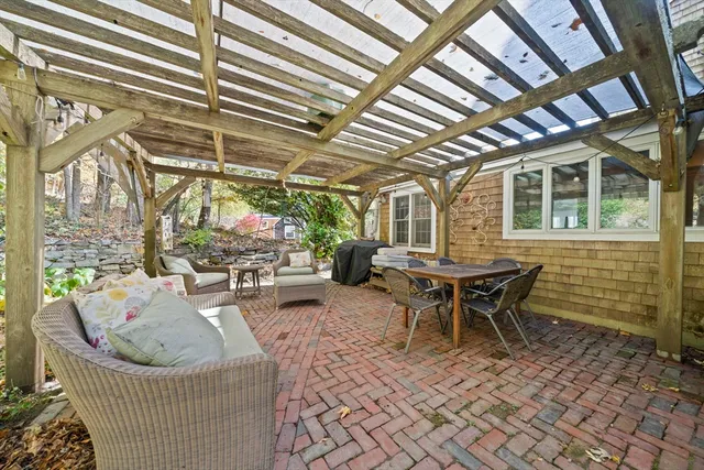 a house with trees in front of it