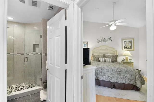 a backyard of a house with lots of green space