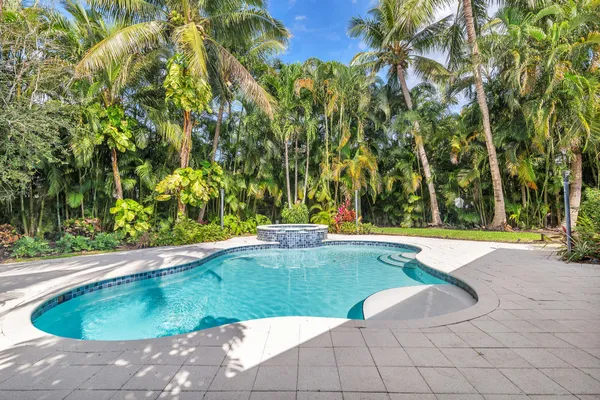 a view of outdoor space yard and swimming pool