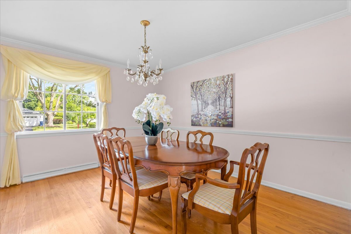 1505 Hackberry Road Deerfield, IL 60015 - Photo 4 of 19 a dining room with furniture a large window and wooden floor