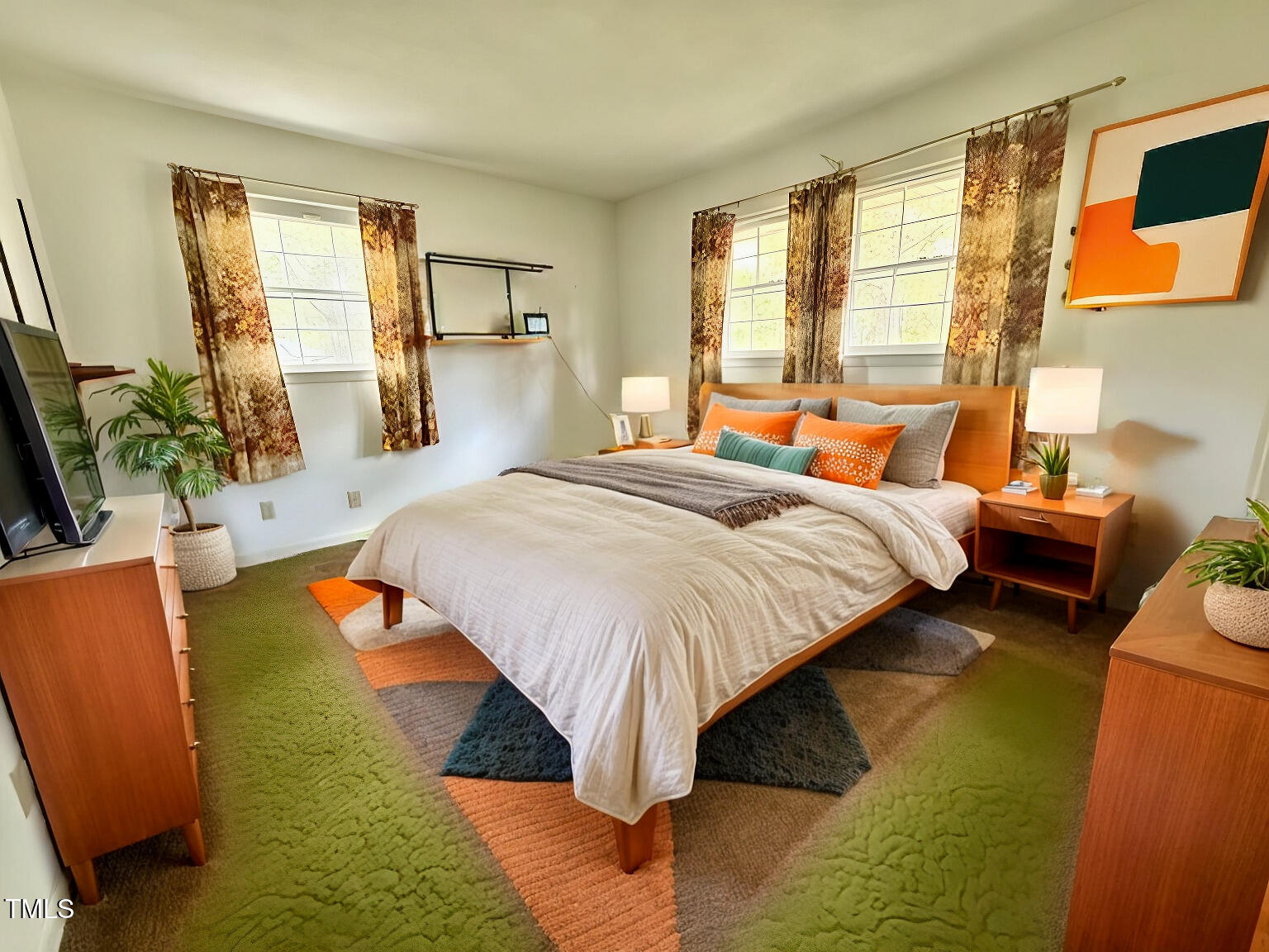 2501 Landis Drive Durham, NC 27705 - Photo 5 of 15 bedroom1 - Bedroom - Mid-Century Modern