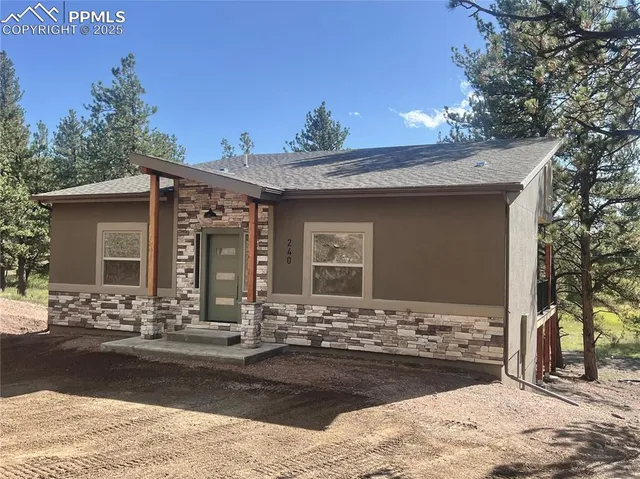 a front view of a house