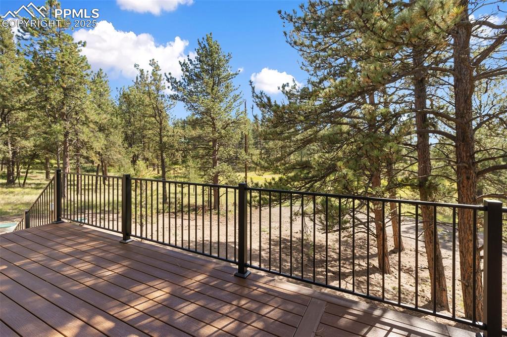 240 North Mountain Estates Road Florissant, CO 80816 - Photo 36 of 48 a view of a balcony with a pot