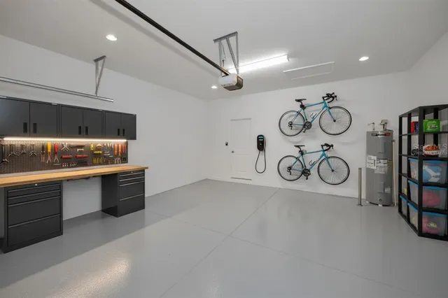 a view of swimming pool with outdoor space and lake view