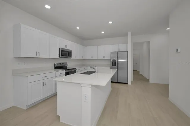 a view of a yard in front of a house