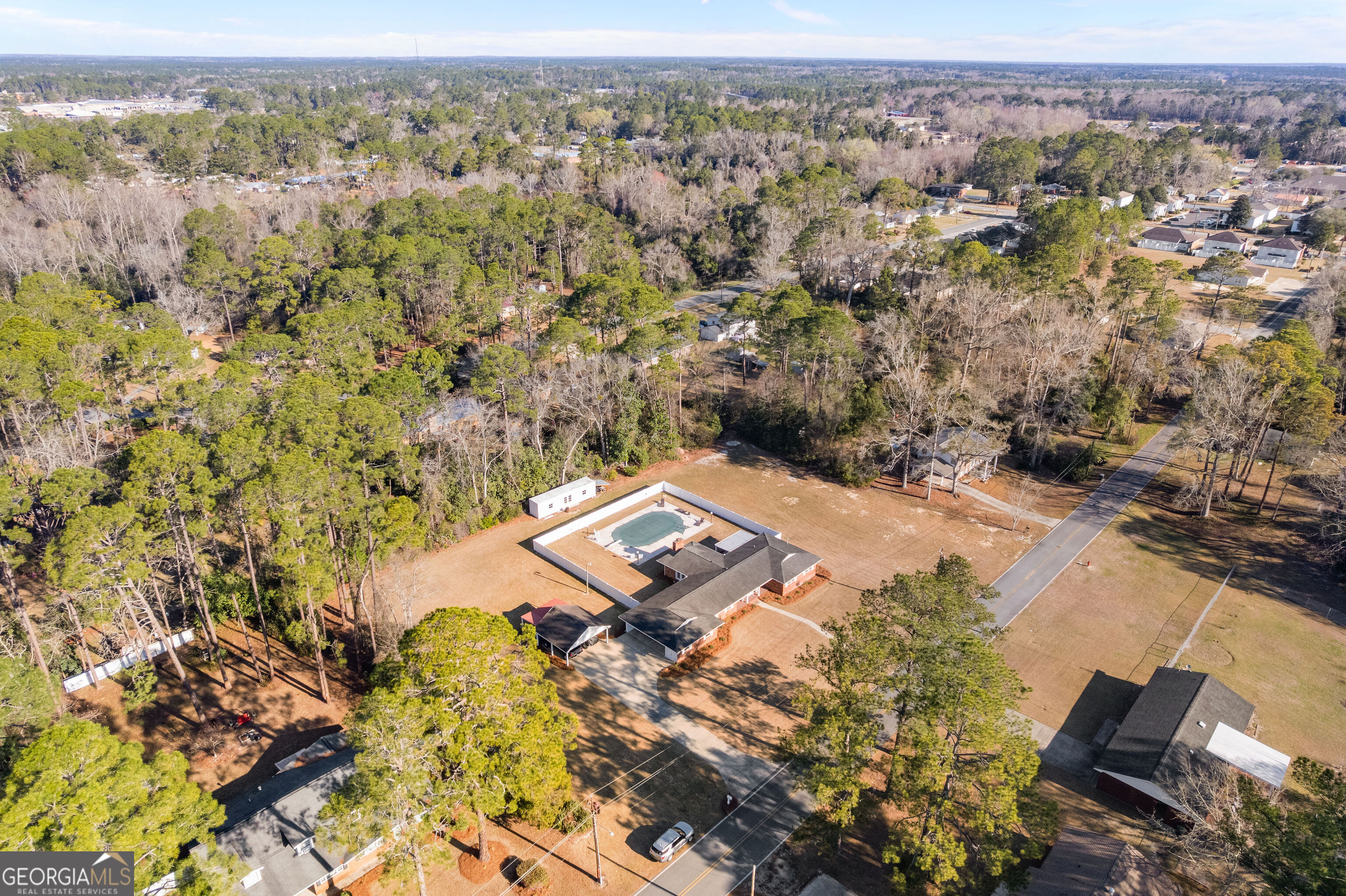 548 South 5th Street Jesup, GA 31545 - Photo 33 of 45 an aerial view of a house with a yard