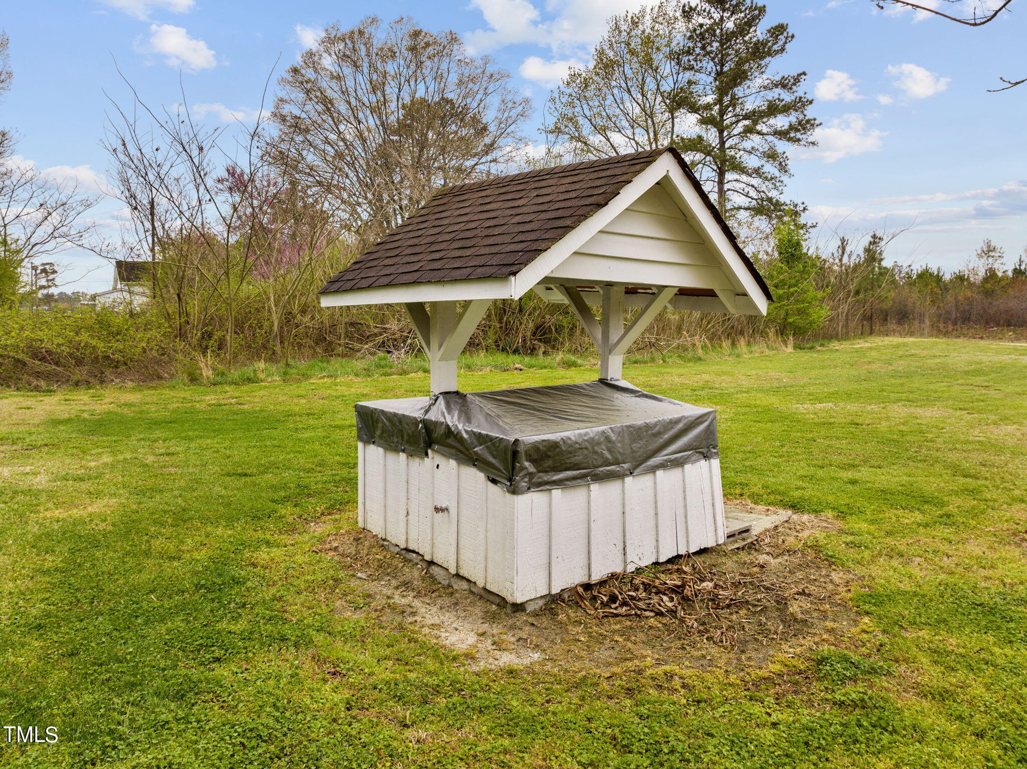 244 Ferrells Bridge Road Bunn, NC 27508 - Photo 29 of 36 a backyard of a house with table and chairs