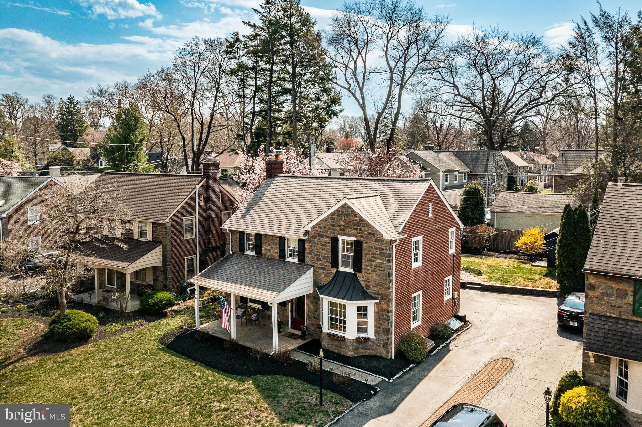 536 Prescott Road Merion Station, PA 19066 - Photo 3 of 3 an aerial view of a house with large trees