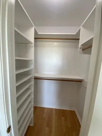 a close view of closet