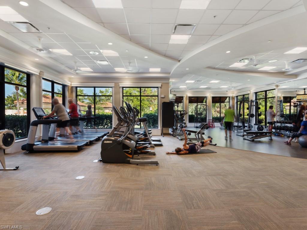 9532 Avellino Way, Unit 2726 Naples, FL 34113 - Photo 31 of 35 Workout area featuring a drop ceiling