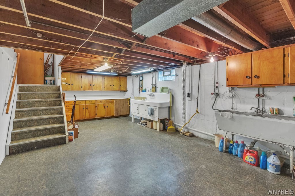 10413 Erie Road Brant, NY 14081 - Photo 31 of 33 Full Basement - Secondary kitchen/storage area & Laundry