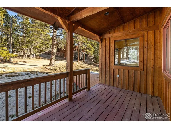 a view of wooden floor in a balcony