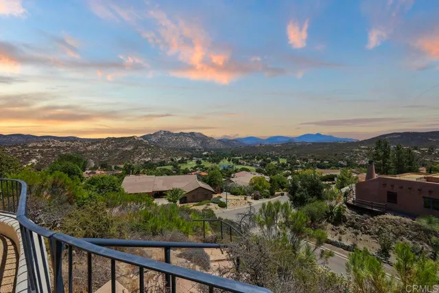a view of a city with sunset view