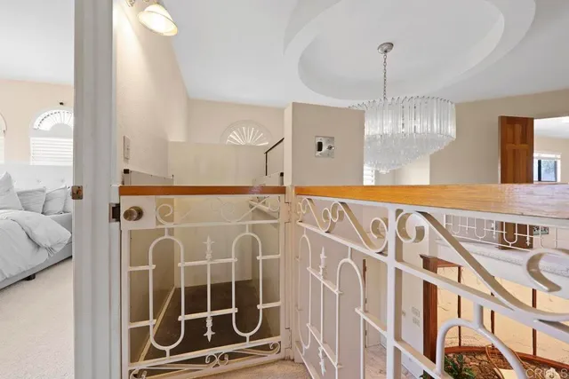 a room with lots of wooden furniture