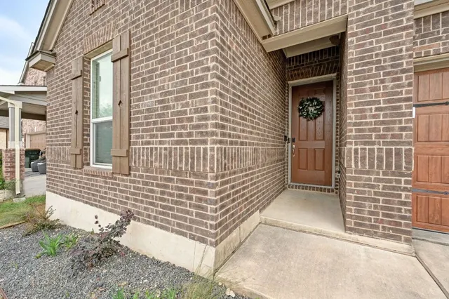 a view of front door of house