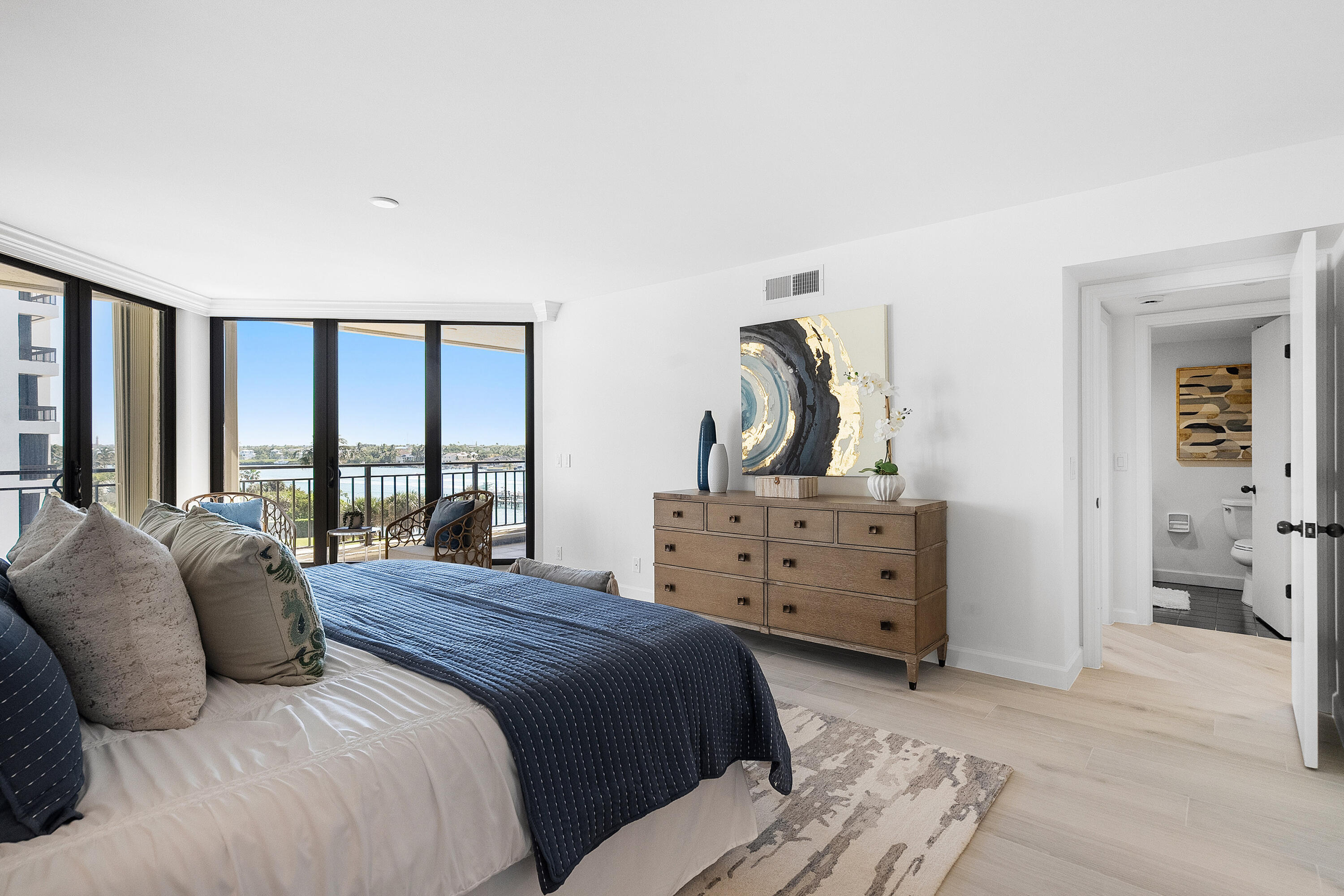 19850 South Beach Road, Unit 5C Jupiter, FL 33469 - Photo 20 of 38 Primary Bedroom views to Intracoastal