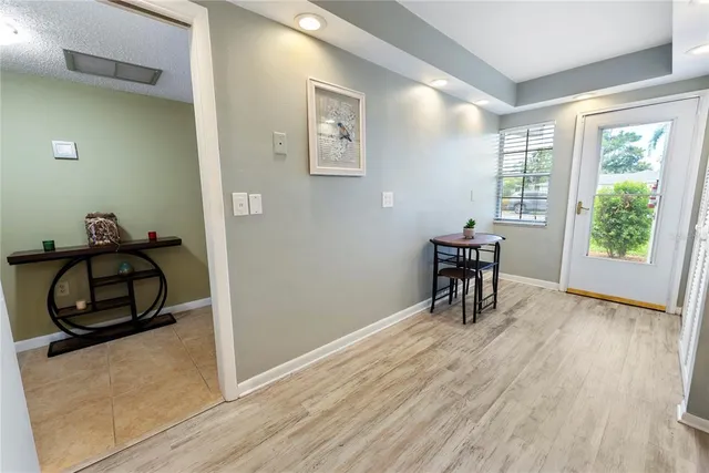 a room with furniture and a window