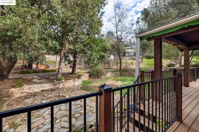 a view of street from a balcony
