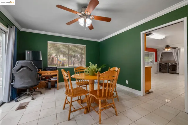 a view of a livingroom with furniture and a potted plant