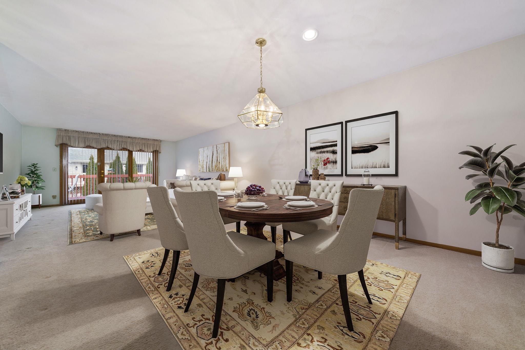 1196 South Trainer Road Rockford, IL 61108 - Photo 11 of 33 a view of a dining room with furniture window and wooden floor