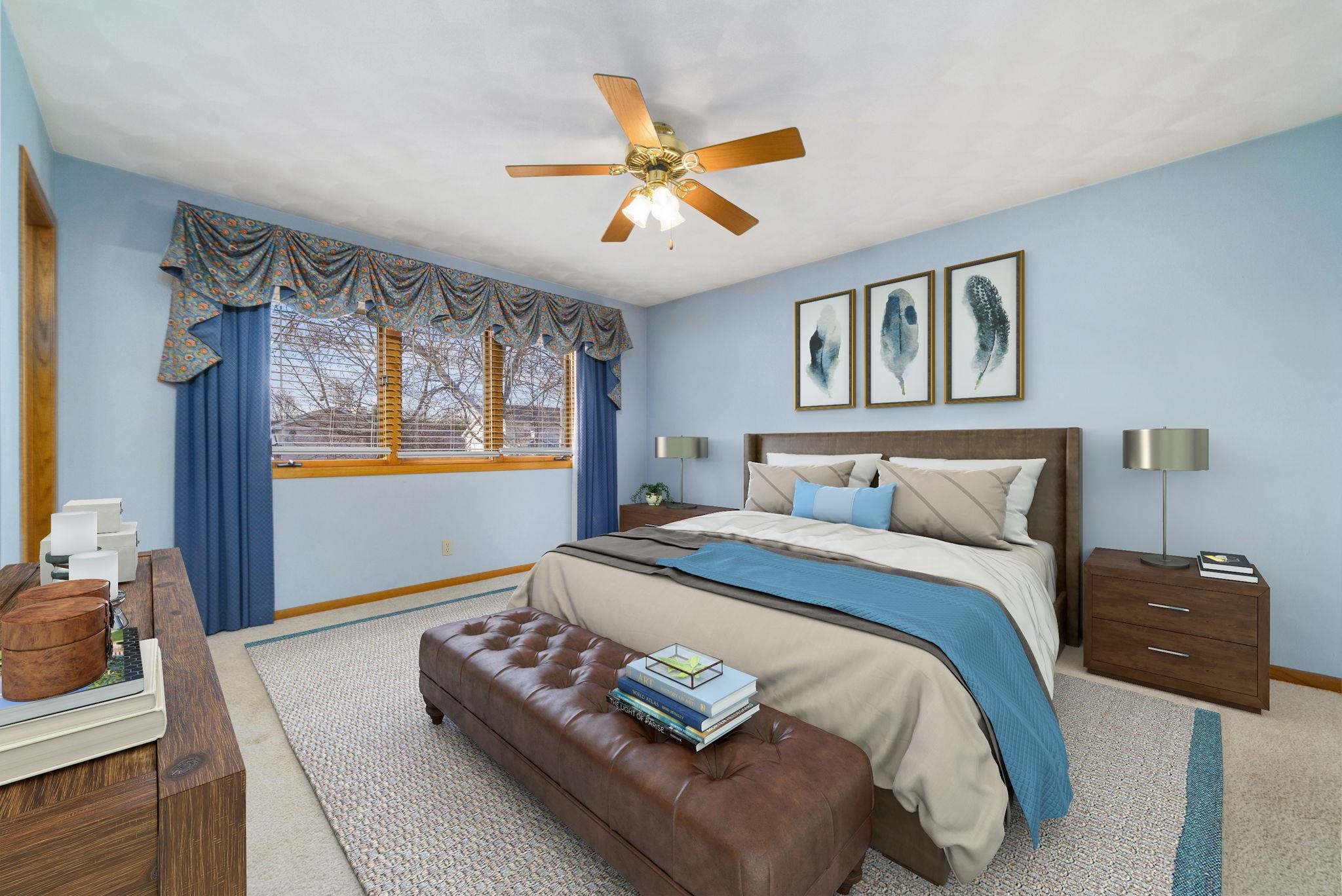 1196 South Trainer Road Rockford, IL 61108 - Photo 14 of 33 a bedroom with a bed and dresser