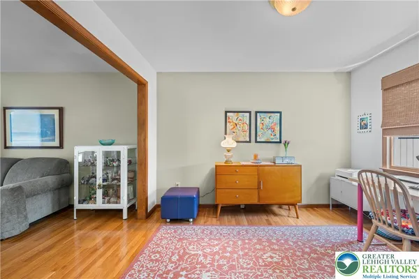 a living room with furniture and a couch