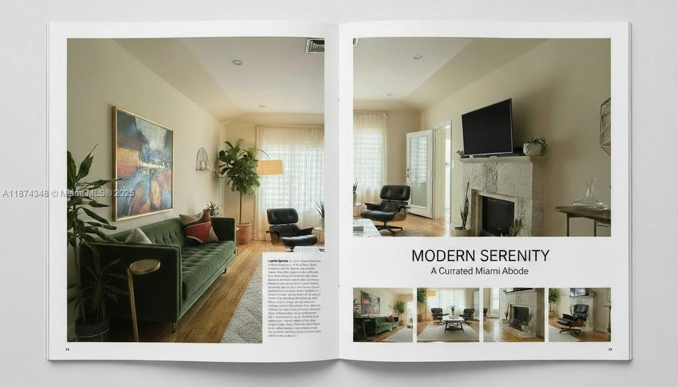 40 Southwest 30th Road Miami, FL 33129 - Photo 47 of 54 a living room with furniture and a flat screen tv