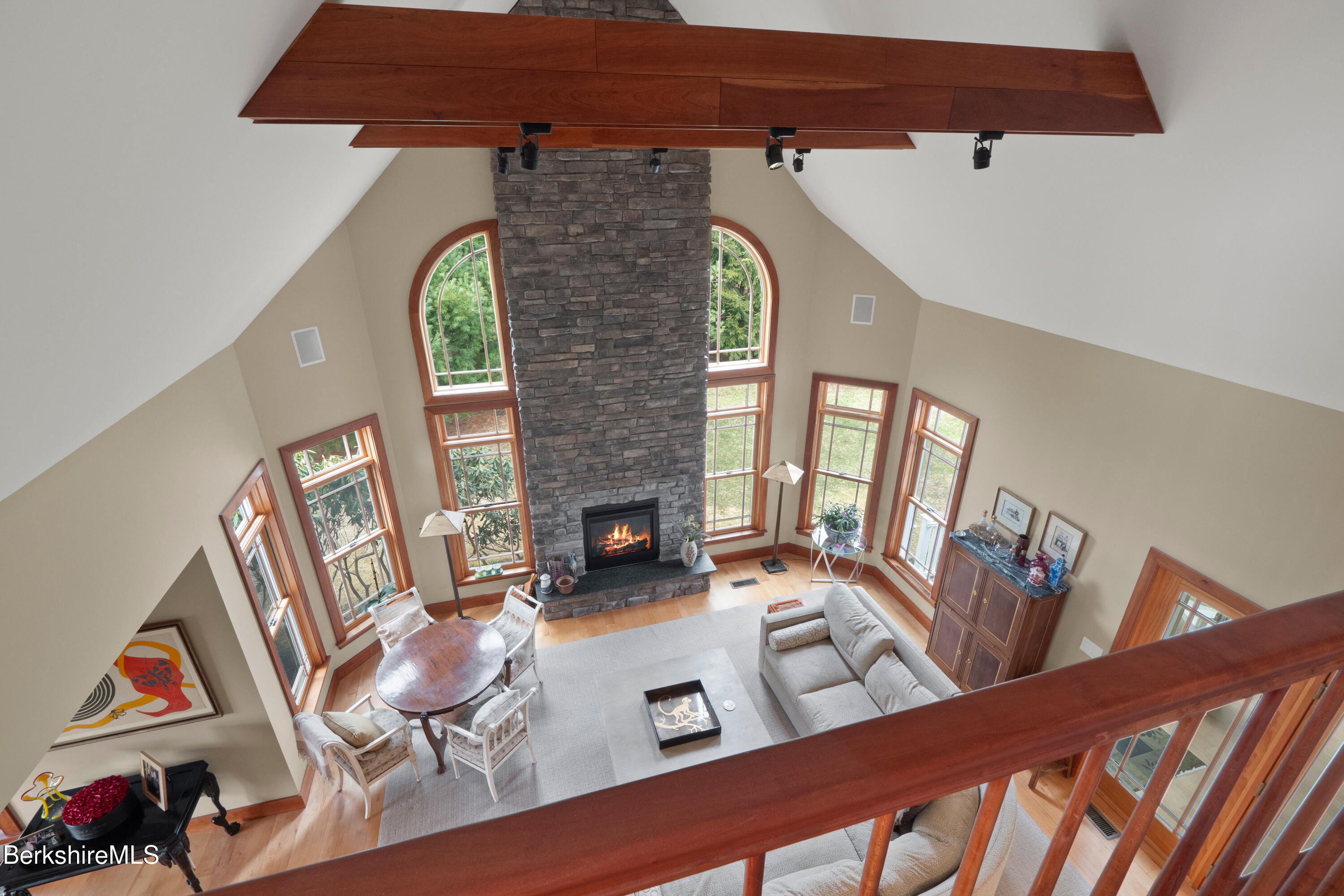 62 Stockbridge Terrace Lee, MA 01238 - Photo 28 of 49 a living room with furniture and a fireplace