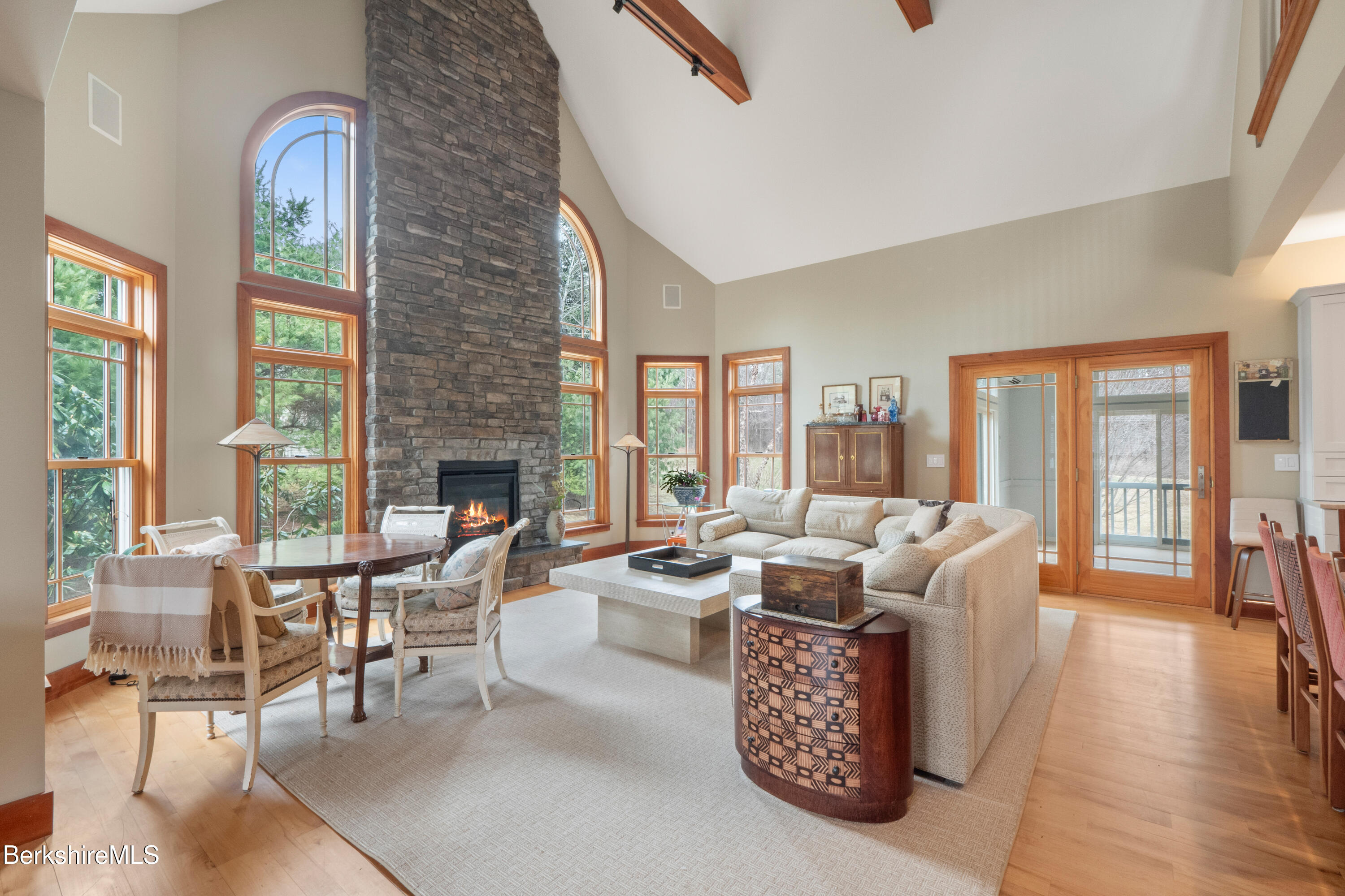 62 Stockbridge Terrace Lee, MA 01238 - Photo 8 of 49 a living room with furniture and a fireplace