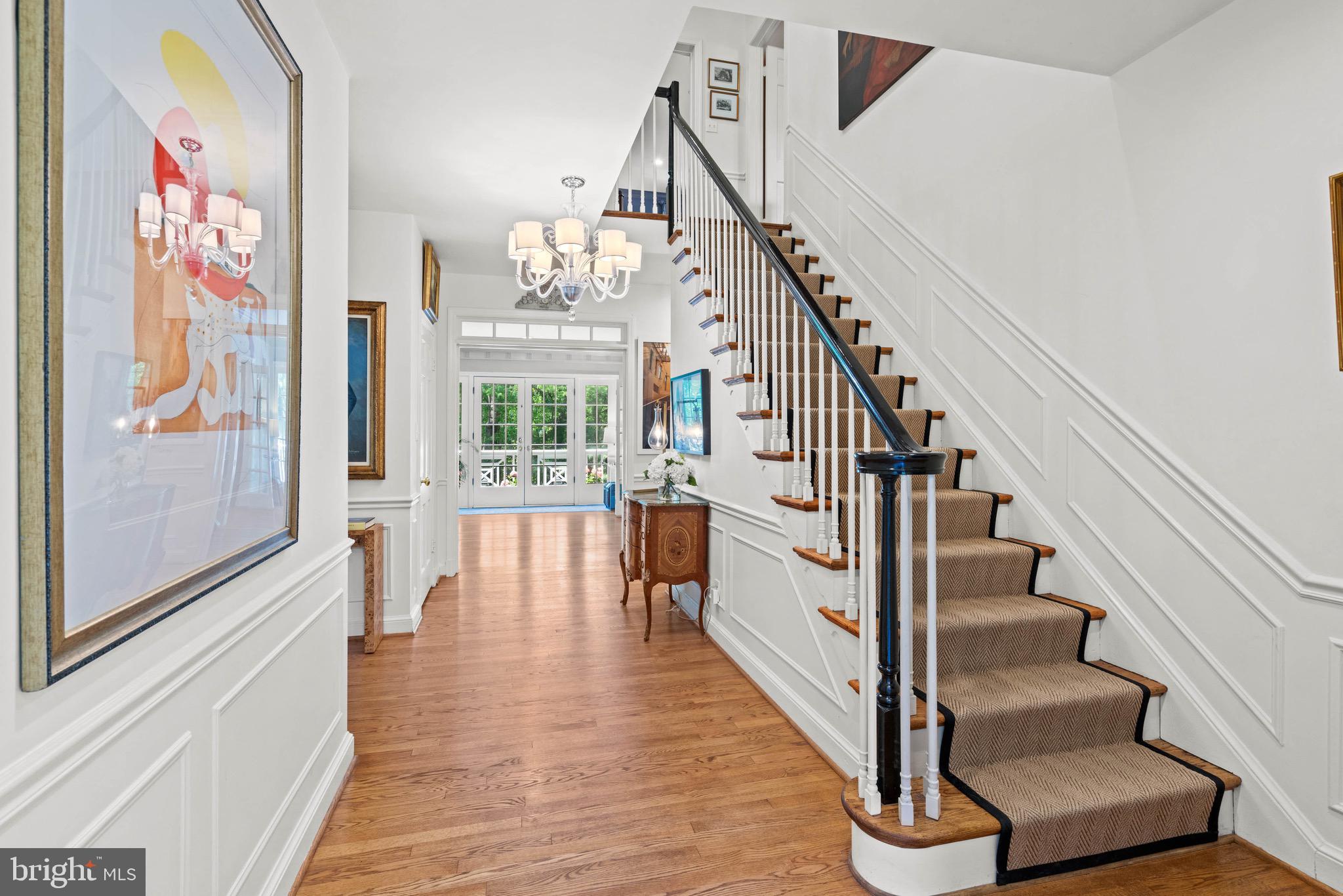 8 Farmington Court Chevy Chase, MD 20815 - Photo 5 of 34 a view of entryway and hall with wooden floor