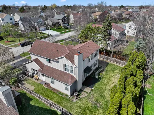 an aerial view of multiple house