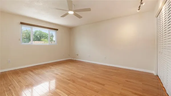 an empty room with a window