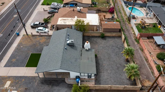 an aerial view of a city with lots of residential buildings
