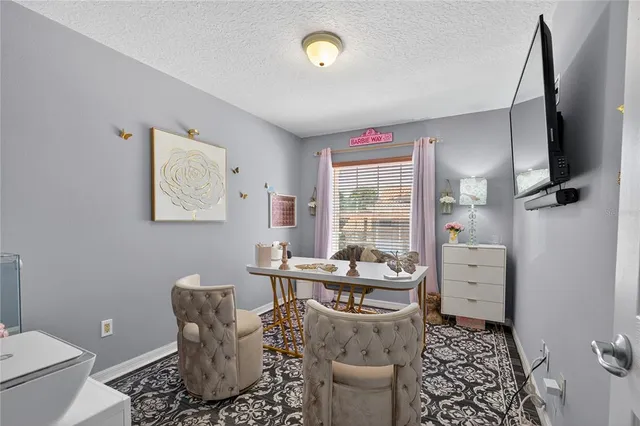 a room with furniture and a window