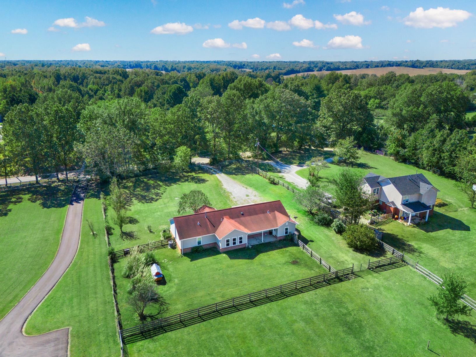 2640 Brighton-Clopton Road Brighton, TN 38011 - Photo 32 of 36 Aerial view of sparsely populated area with a heavily wooded area