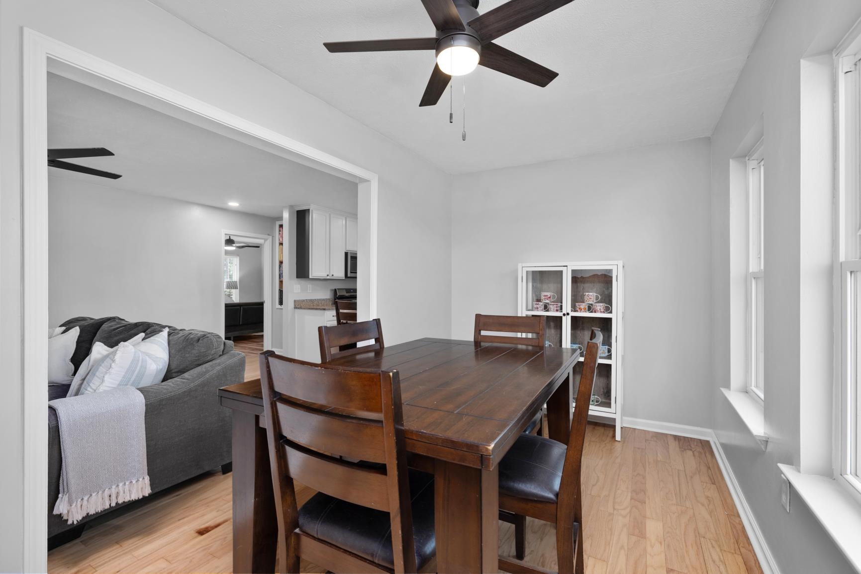 2640 Brighton-Clopton Road Brighton, TN 38011 - Photo 10 of 36 Dining room featuring ceiling fan and light wood-style floors