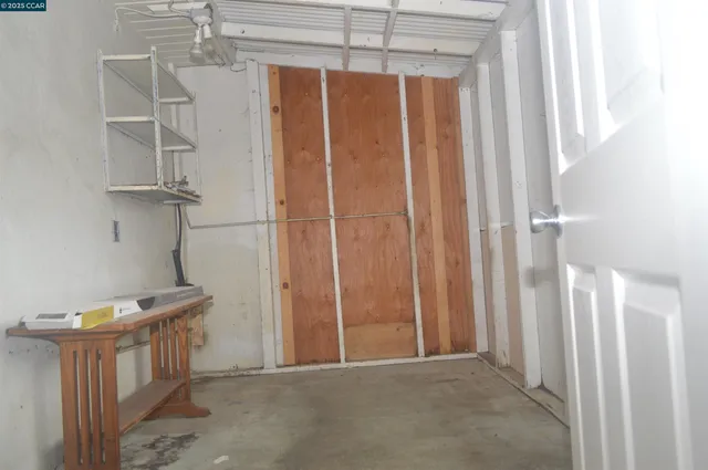 a view of a hallway with a small space