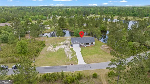 a view of a playground with basketball court