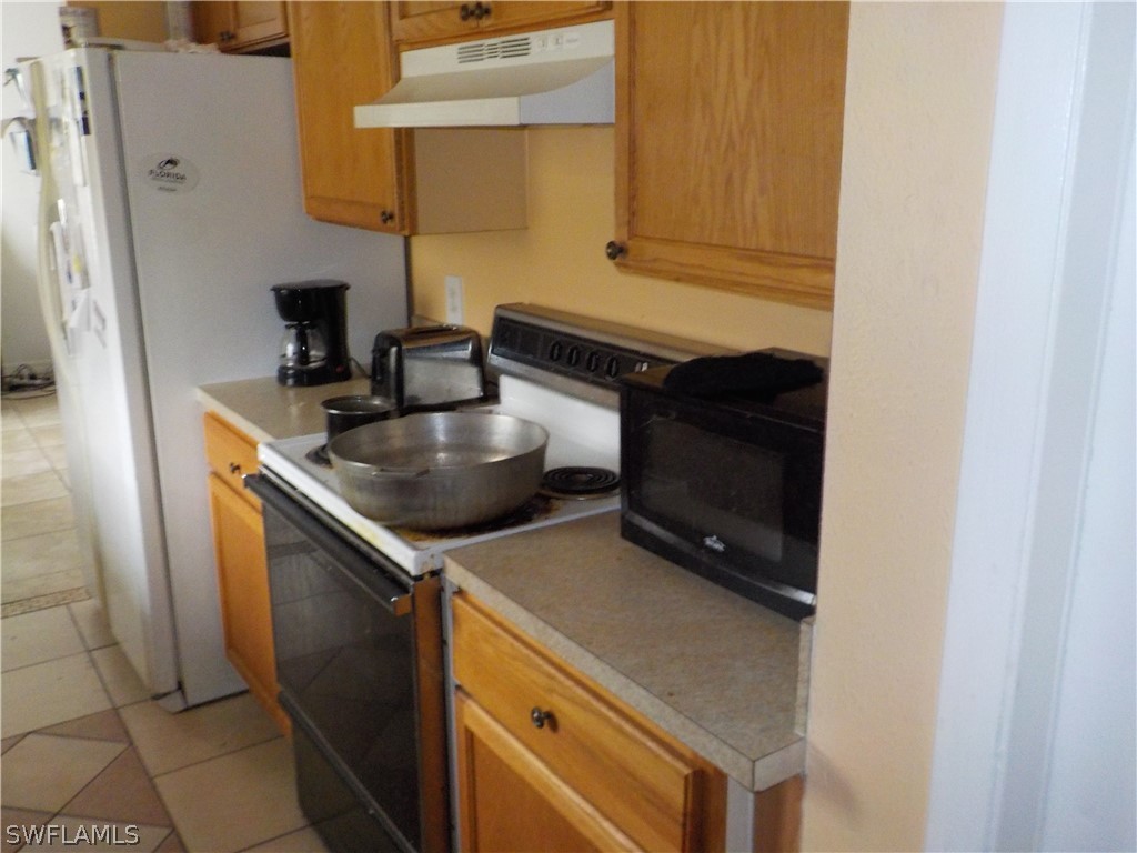 16981 First Street Alva, FL 33920 - Photo 5 of 12 a kitchen with a sink and a refrigerator