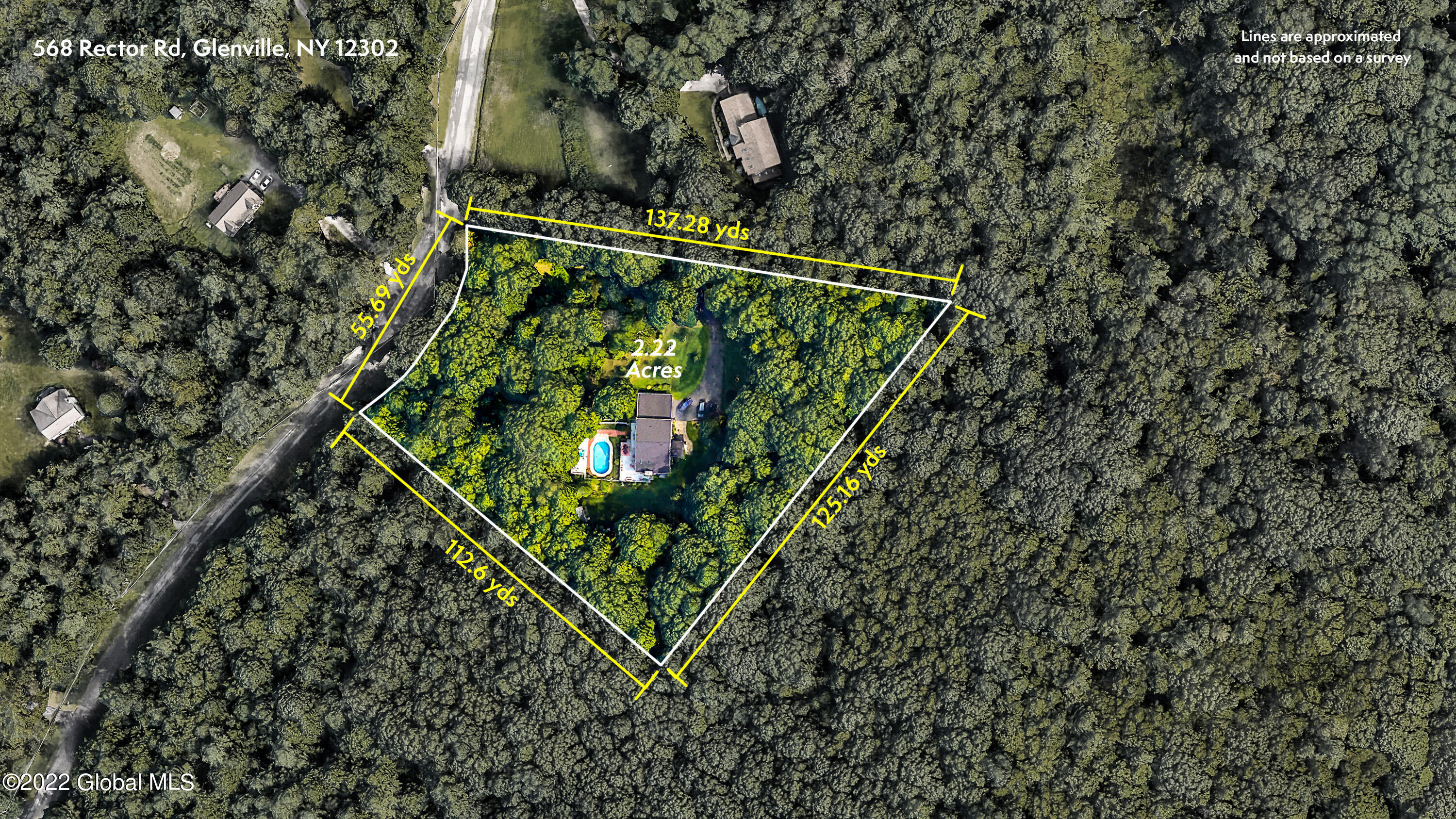 568 Rector Road Glenville, NY 12302 - Photo 59 of 63 Property Overlay with Dimensions