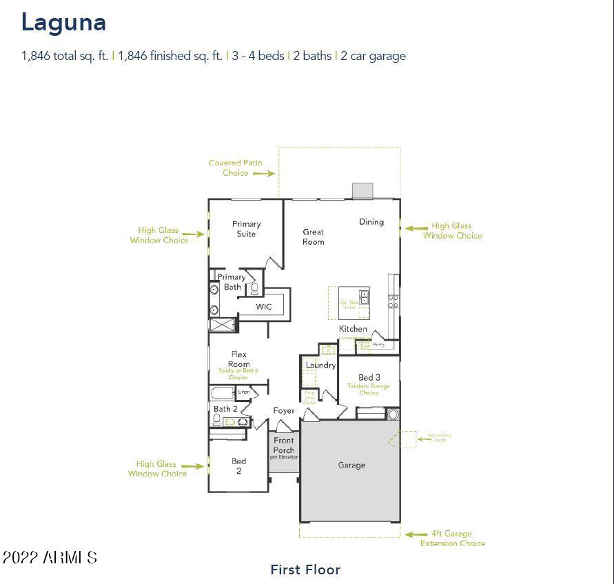 1612 West Aztec Drive Coolidge, AZ 85128 - Photo 5 of 5 Laguna Floor Plan
