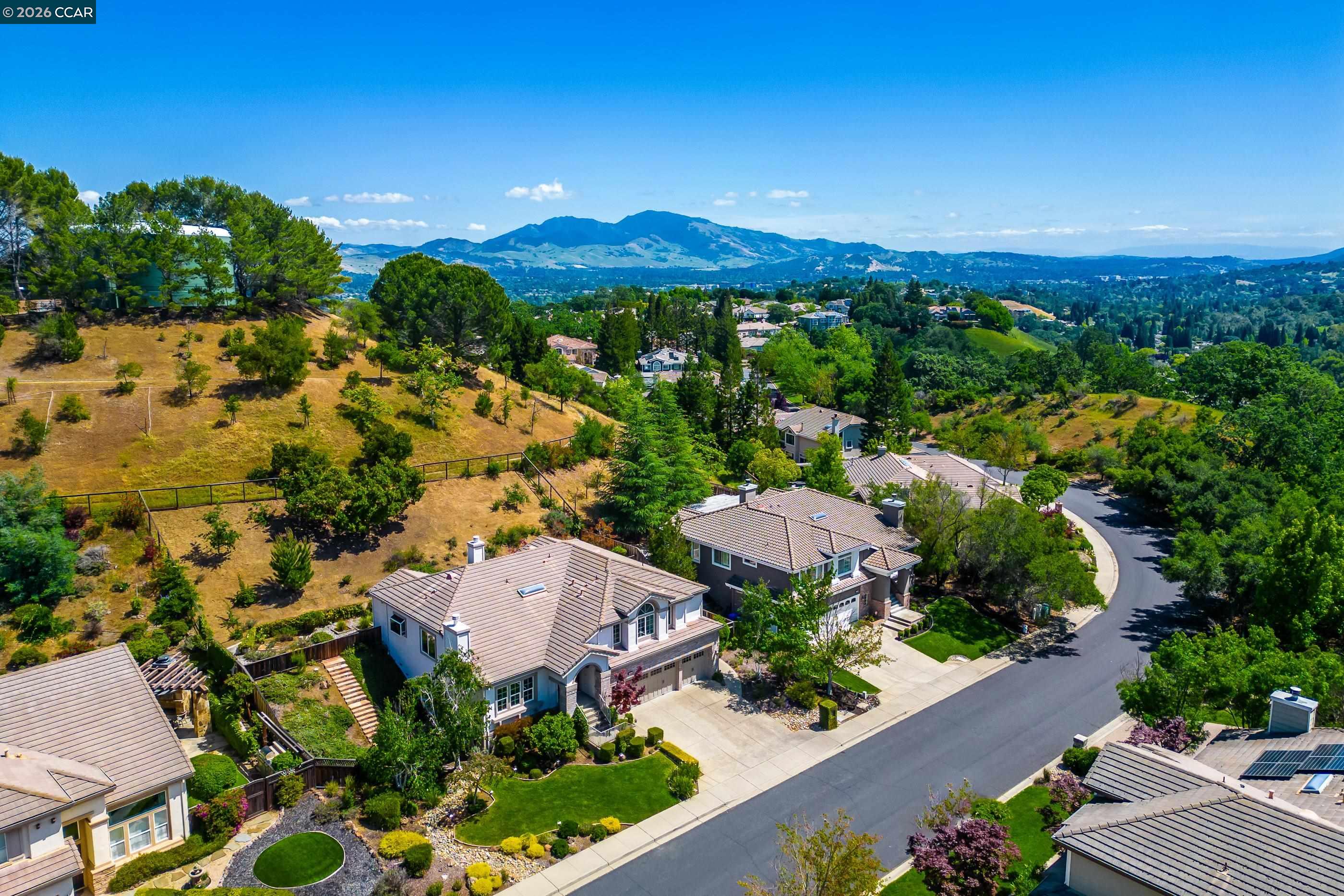 1170 Sunrise Ridge Drive Lafayette, CA 94549 - Photo 45 of 45 an aerial view of residential houses with outdoor space