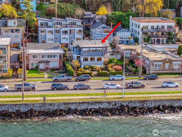 a view of a swimming pool with a yard and in a park