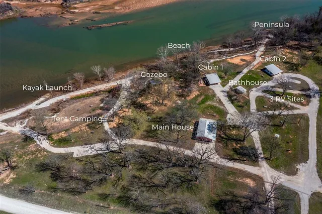 a view of lake with mountain