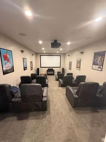 3145 South 500 West Vernal, UT 84078 - Photo 24 of 64 Carpeted home theater room with recessed lighting