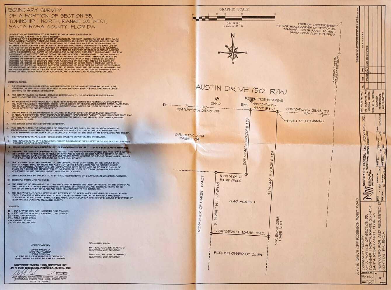 Tbd Austin Drive Milton, FL 32583 - Photo 2 of 4 a view of a painting on a wall