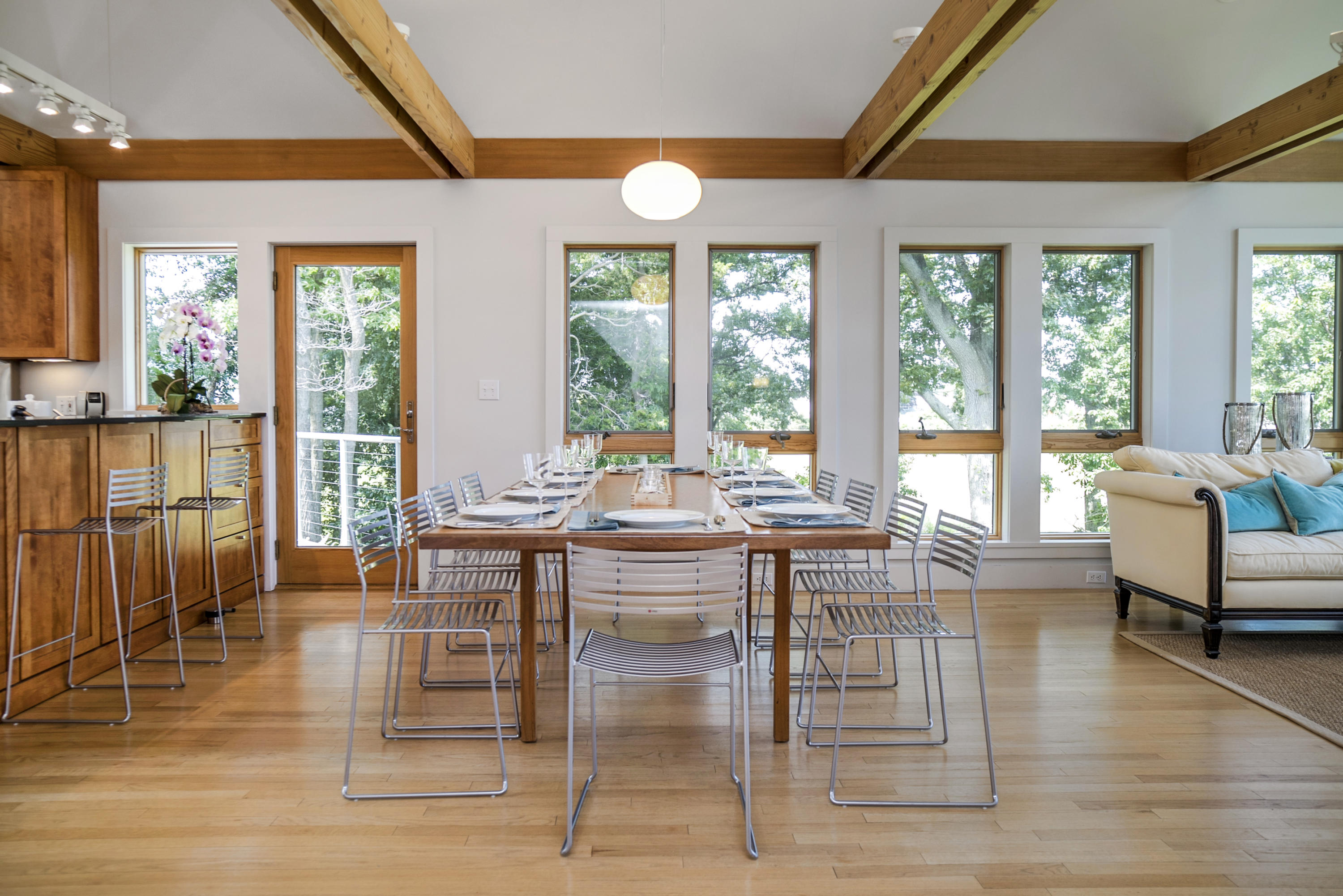 52 Shorehaven Road Westport, CT 06880 - Photo 12 of 37 a dining room with wooden floor and large window