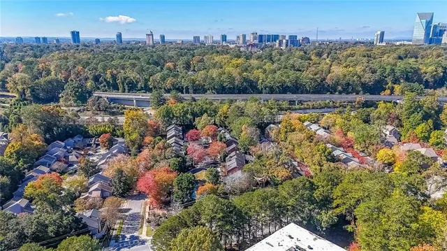 a view of a building with a yard