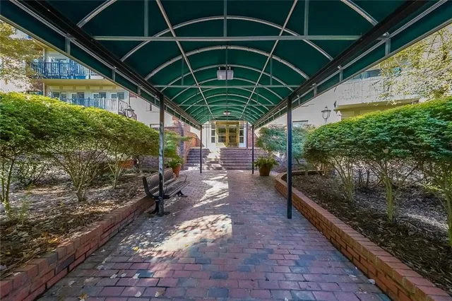 a room with furniture and a potted plant